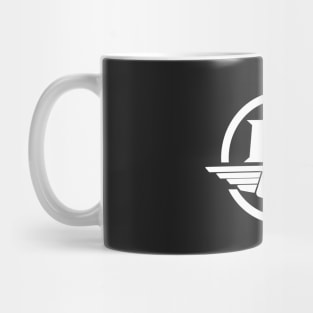 Retro Motobecane logo white print Mug